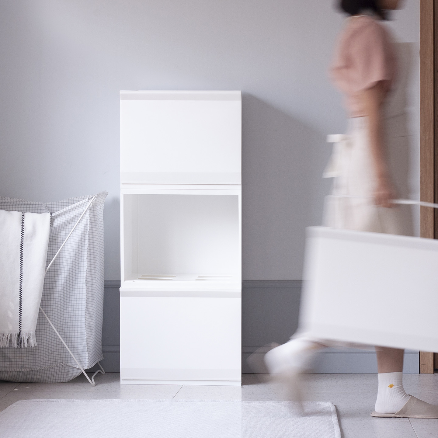 재활용 분리수거함 3단 90리터 대용량 분리수거쓰레기통 와이드 대형 바구니 2단 가정용