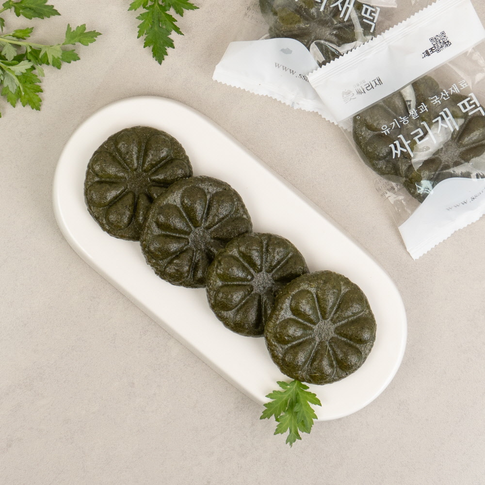 [냉동] 싸리재 쑥떡 [ 현미 쑥개떡 1kg ] 개떡 아침대용 무설탕 건강떡 이미지 6