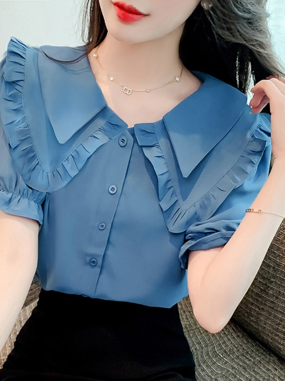 미녀와 순정남 임수향 박도라 블라우스 프렌치 페미닌 - 상세 이미지 4