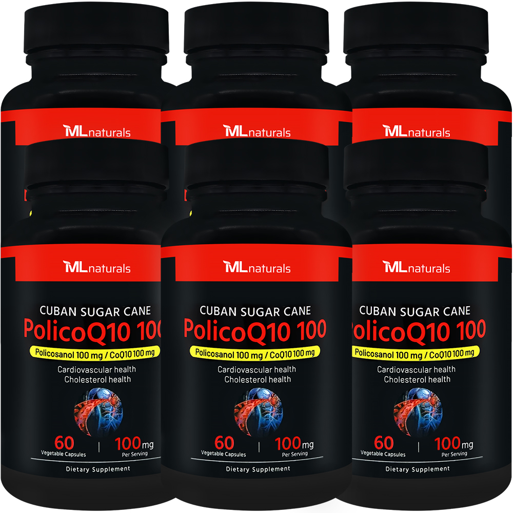 신제품 6병 마이라이프 내추럴스 쿠바산 사탕수수 폴리코큐텐 PolicoQ10 100mg 60 야채캡슐 - 메인 이미지