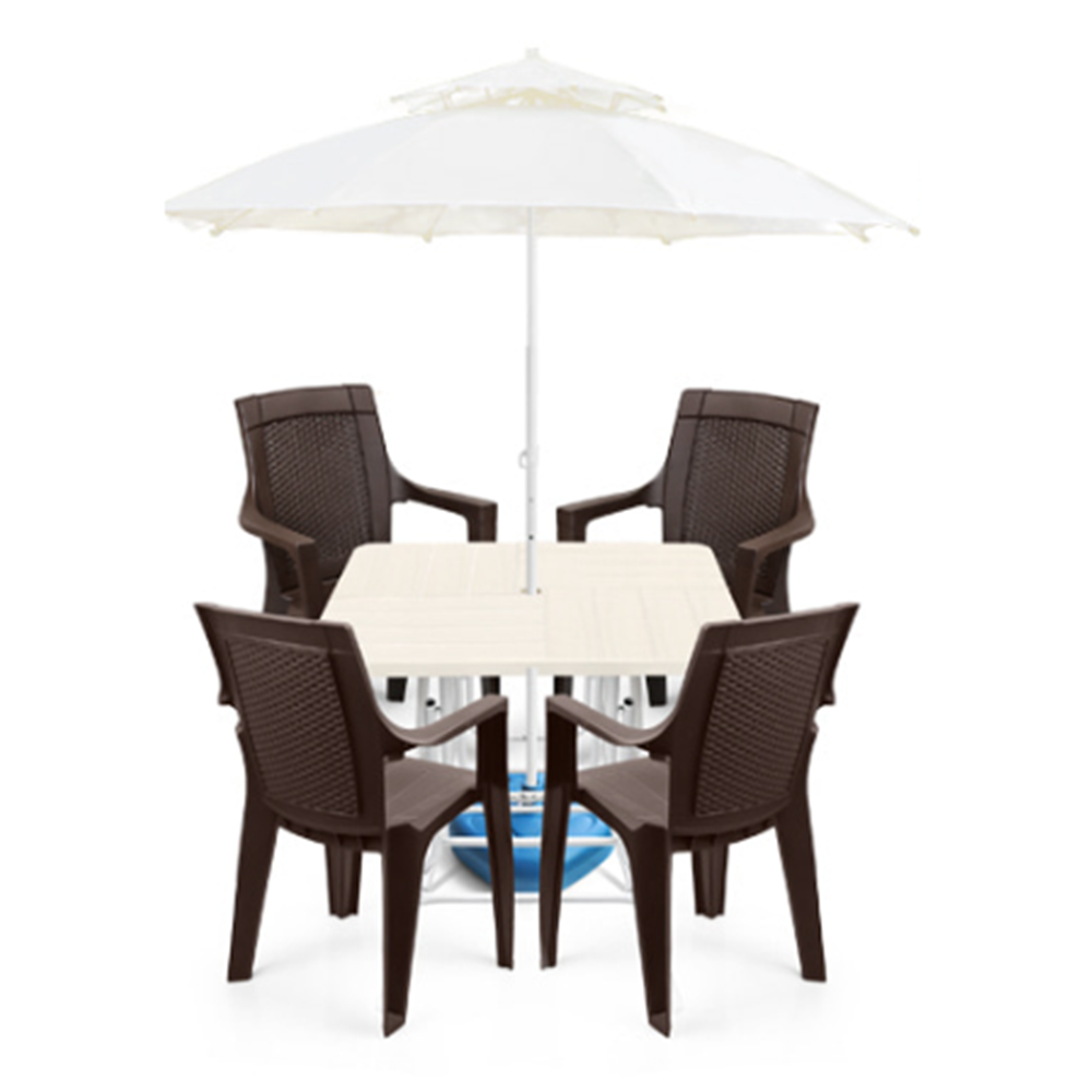 4인용파라솔세트 업소용 편의점 야외 플라스틱테이블의자세트