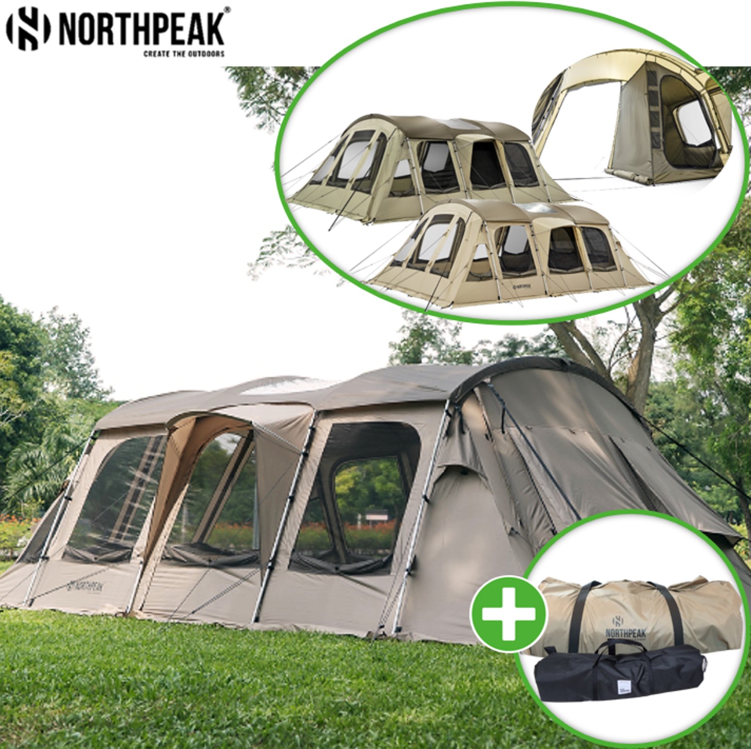 노스피크 퍼시픽오션 4.0 텐트 투룸 이너 루프우레탄창 포함