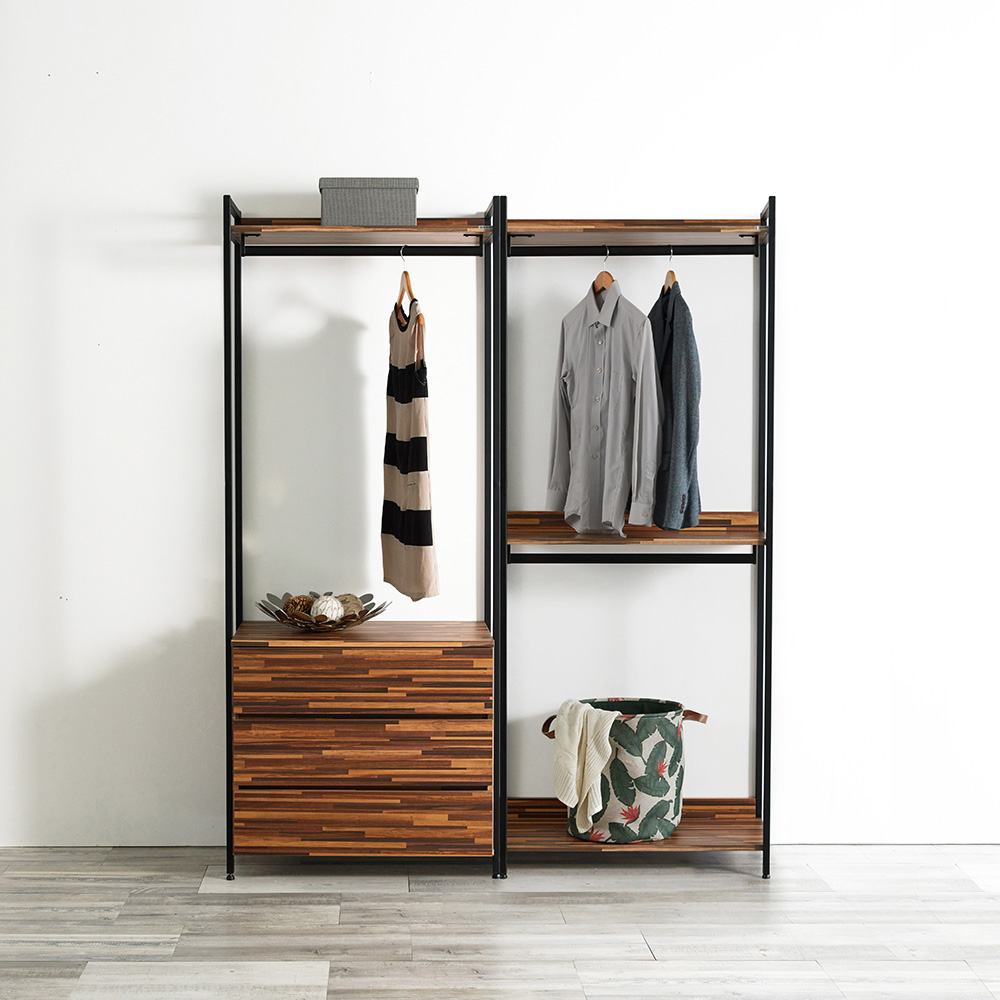 동서가구 디케로 시스템 1600 3단 서랍장 행거 세트 DF924847