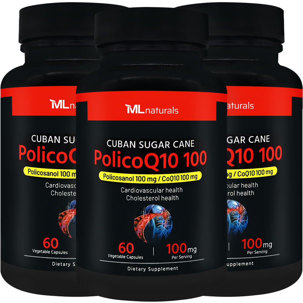 신제품 3병 마이라이프 내추럴스 쿠바산 사탕수수 폴리코큐텐 PolicoQ10 100mg 60 야채캡슐 - 메인 이미지