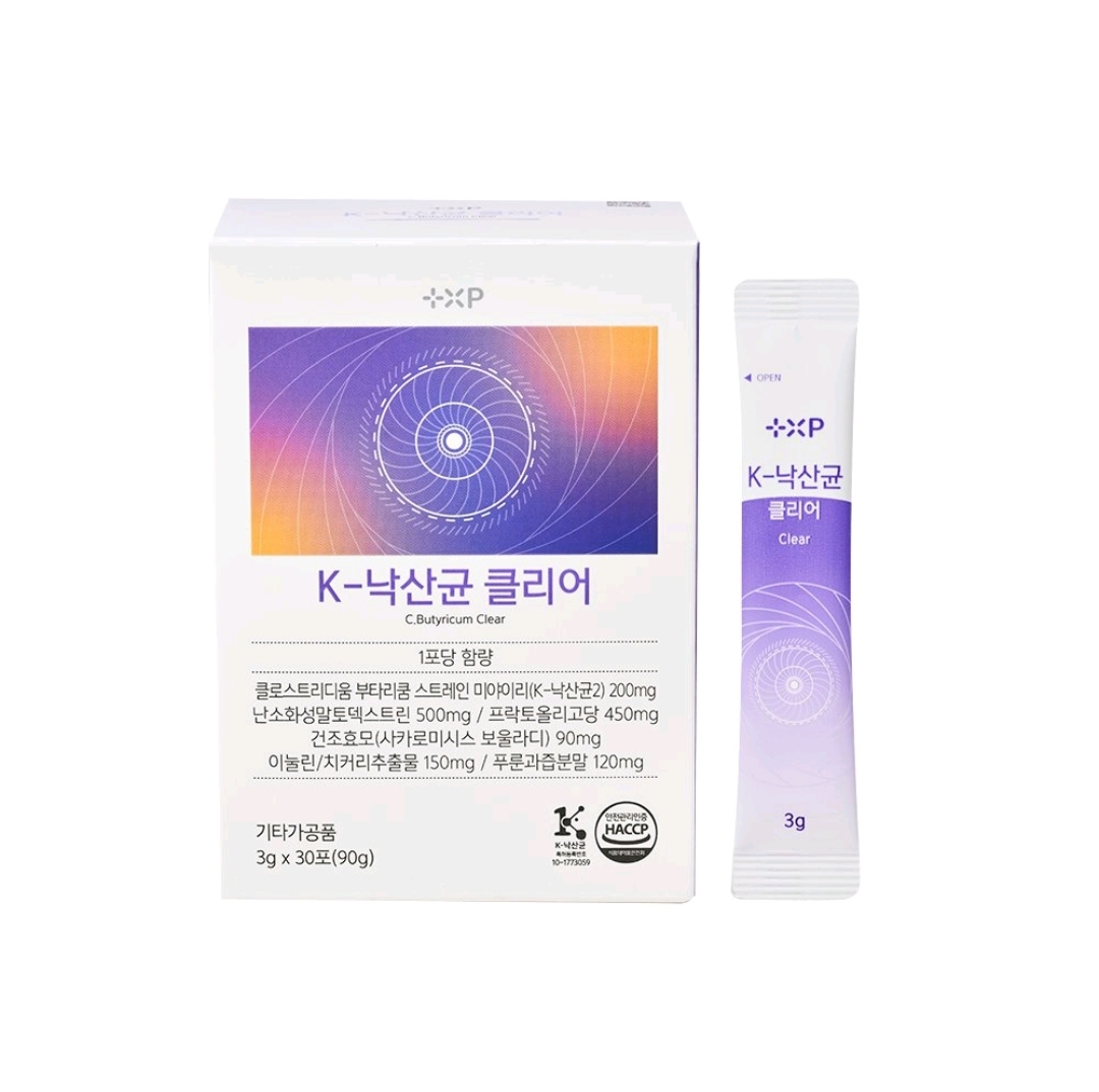 K 낙산균 클리어 미야리 보울라디 푸룬 이눌린 치커리 프리바이오틱스 30포 1개월분 - 메인 이미지