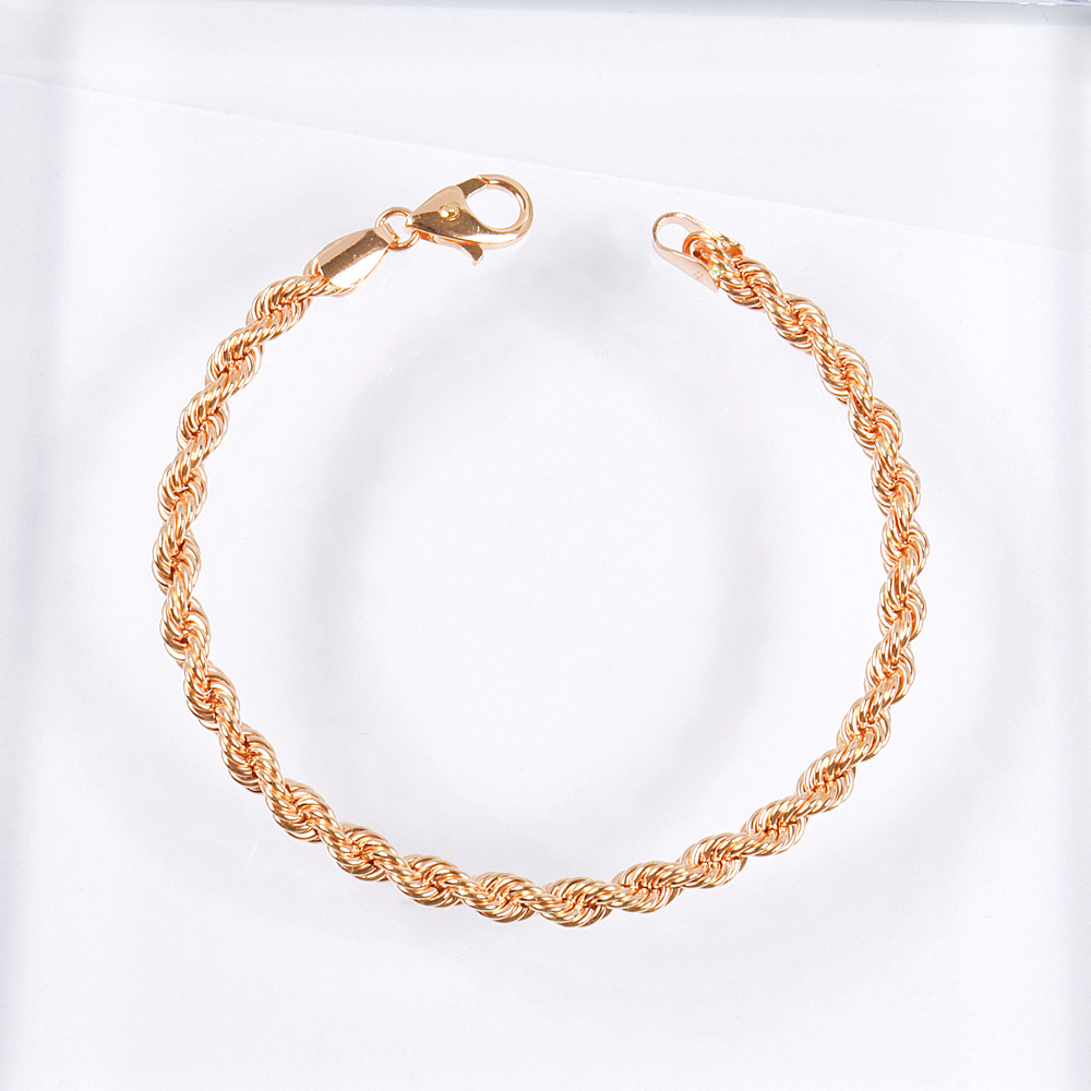 로랑 볼드 꽈배기 밧줄 체인 팔찌 데일리 남자 여자 커플 선물 기념일 14K 18K - 메인 이미지