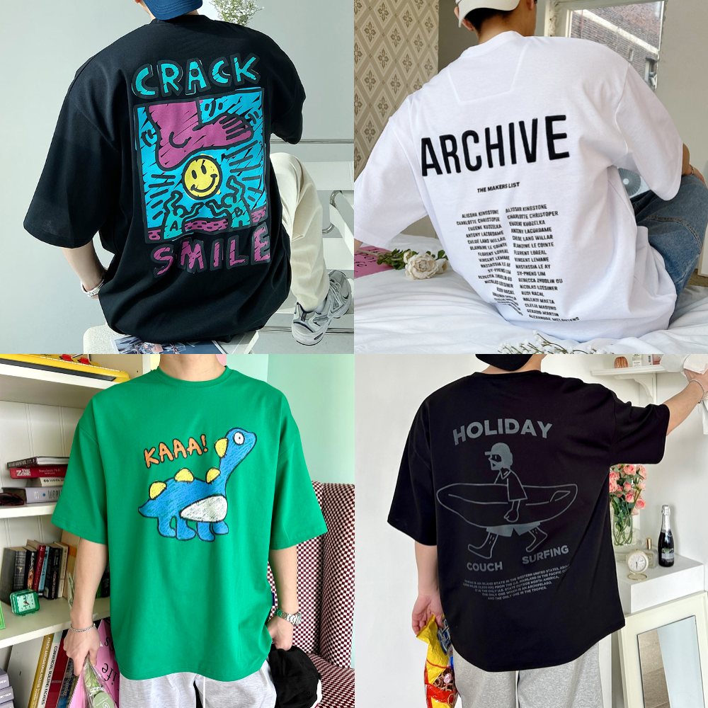 1+1 커플반팔티 쿨링티셔츠 15종 - 상세 이미지 5