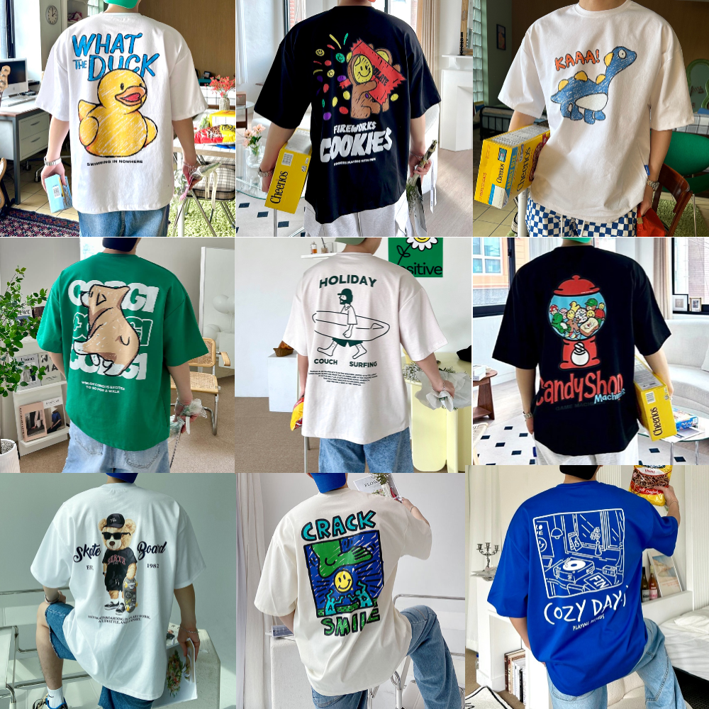 1+1 커플반팔티 쿨링티셔츠 15종 - 상세 이미지 3