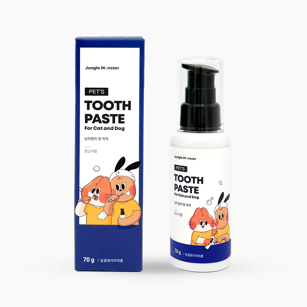 정글몬스터 냥치멍치 반려동물 닭고기맛 치약 70g, 1개