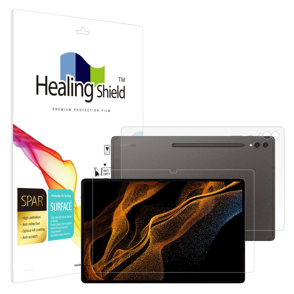갤럭시탭S9 울트라 슈페리어 AR 고화질 액정보호필름1매 후면1매