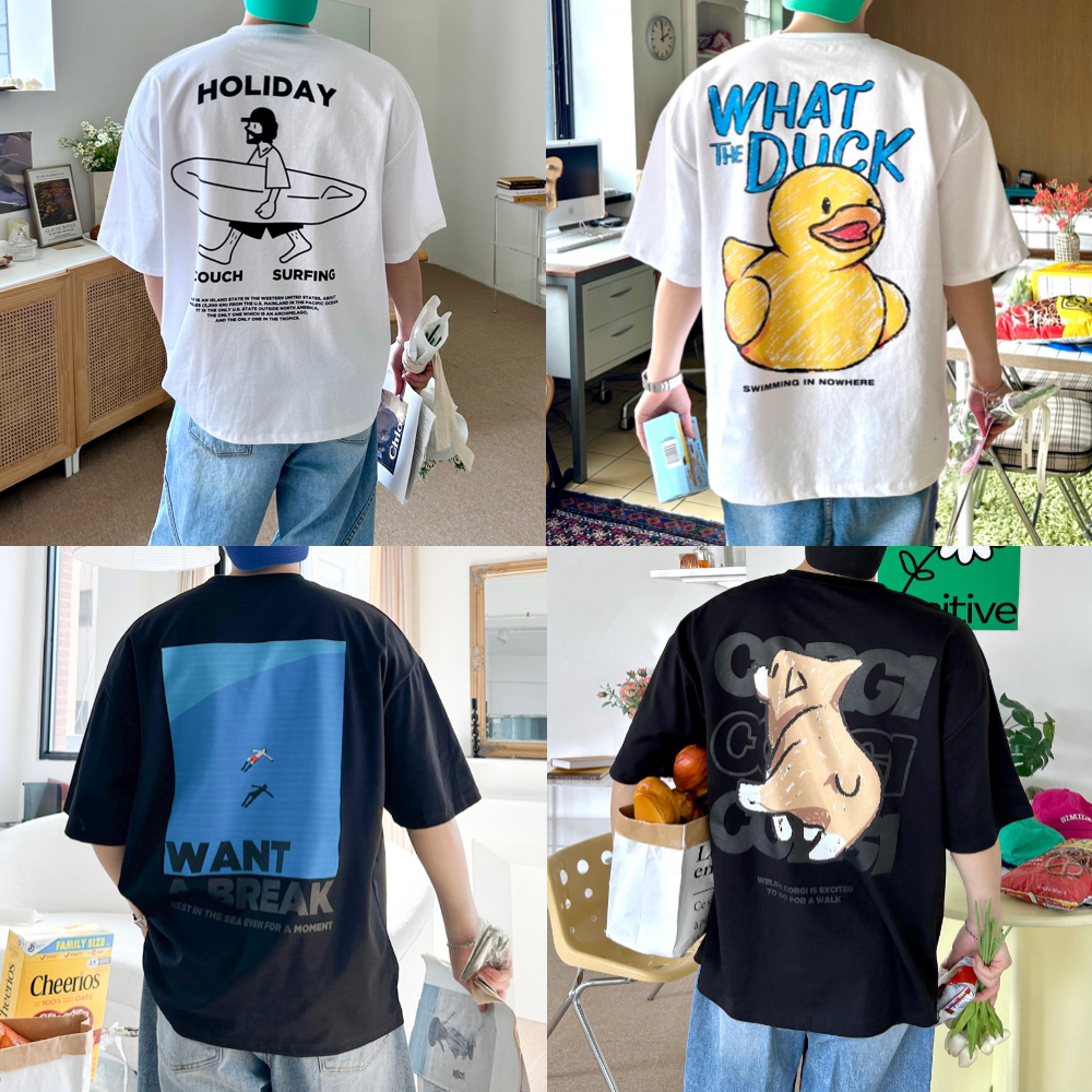 1+1 커플반팔티 쿨링티셔츠 15종 - 상품 이미지