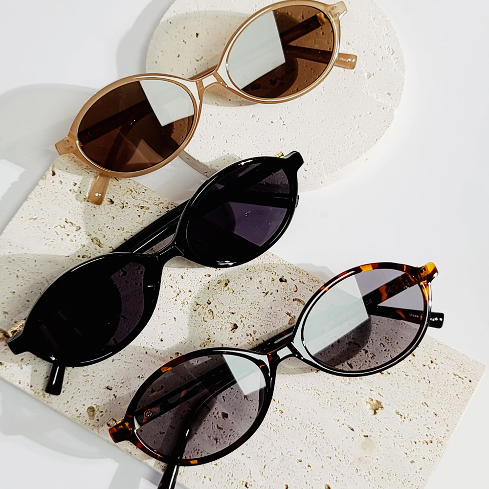 레트로 타원형 힙한 뿔테 긱시크 너드 오벌형 선글라스