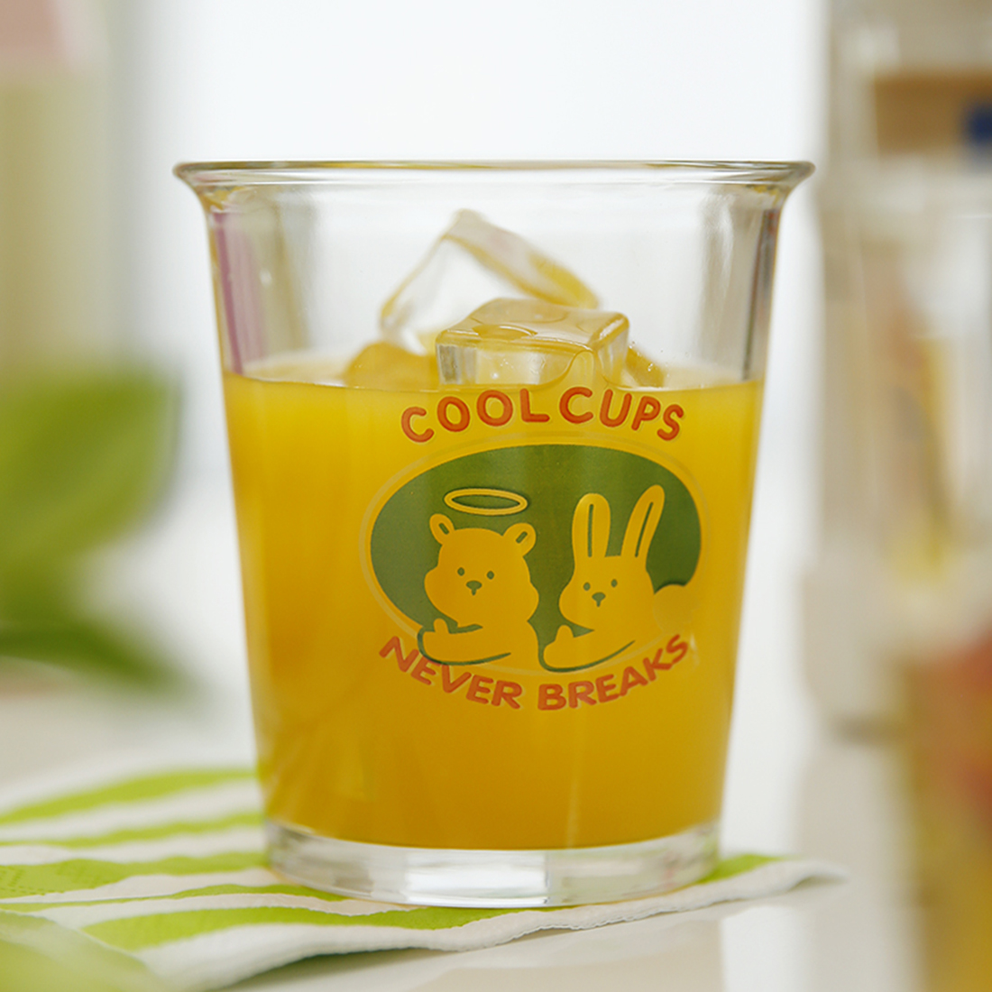 홈카페 베어 레트로 아이스 아메리카노잔 플랫화이트잔 맥주잔 350ml