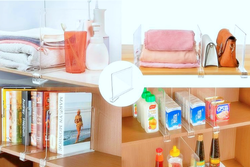 박대표마켓 옷장 칸막이 파티션 4P 장롱 수납칸 신발장 싱크대수납 선반 가림막 소품정리함 - 상세 이미지 3