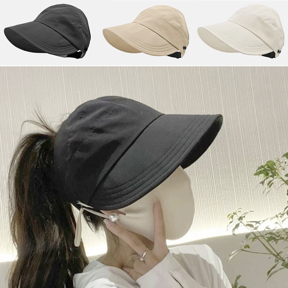 여성 바캉스 버킷햇 여자 자외선차단 선캡 마스크걸이 모자