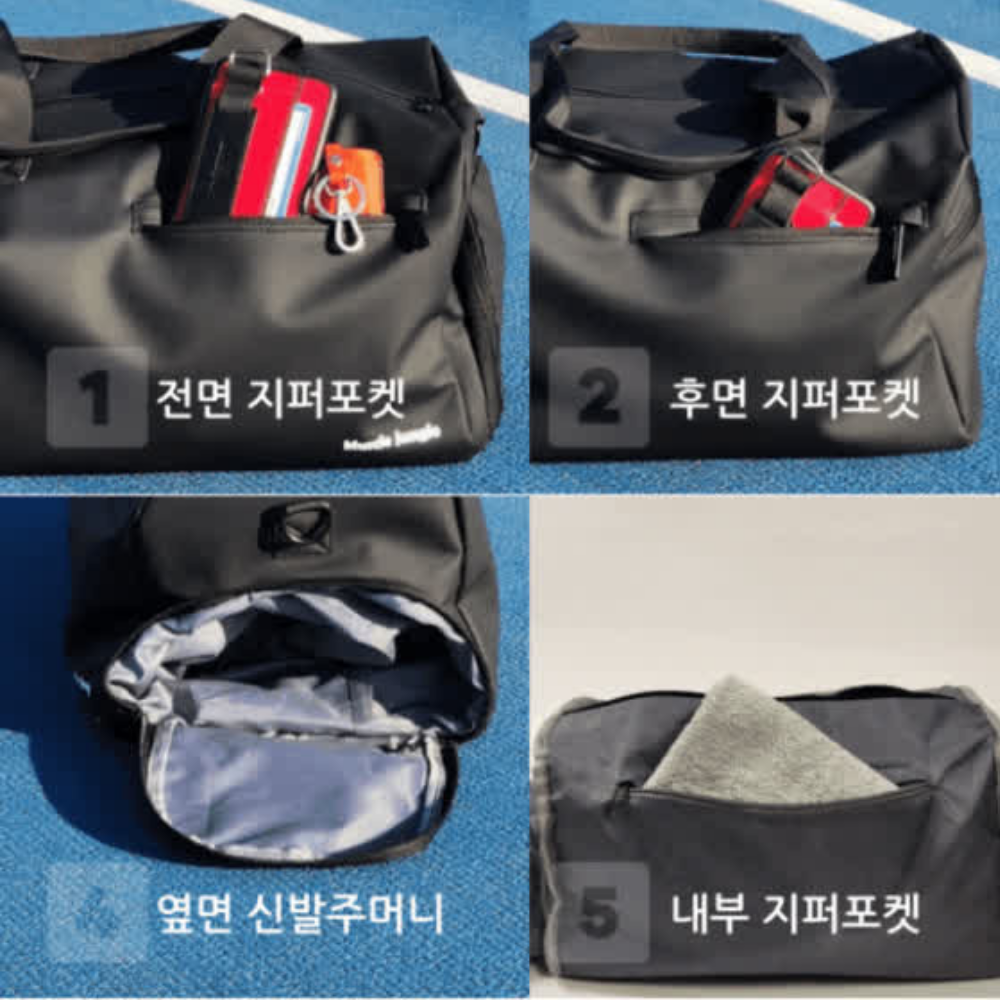 운동가방 헬스가방 미니 더블백 운동용 헬스장 더플백 짐백 스포츠 축구 복싱 신발 이미지 3