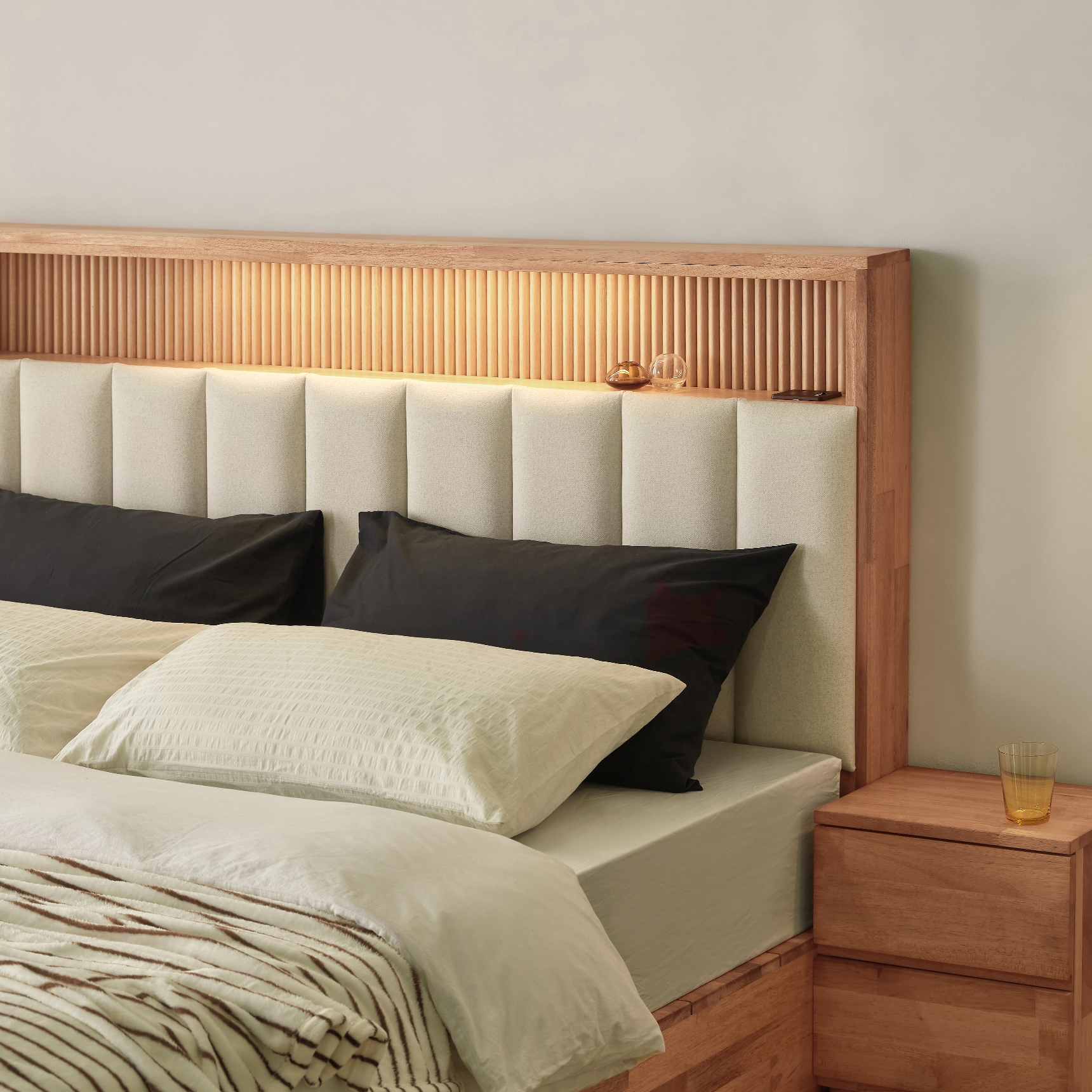 슬립퍼 노아 신혼 부부 트윈 원목 호텔침대 수납침대 프레임 LK 라지킹