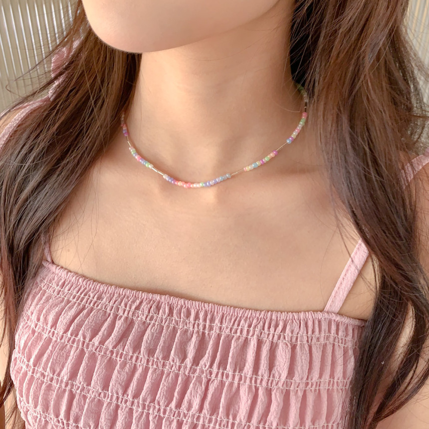 [❤당일출고❤60color/여름비즈목걸이/핸드메이드18종] 여름 얼리 썸머 비즈 초커 목걸이 18type *2개이상 구매시 할인 상세 이미지 18