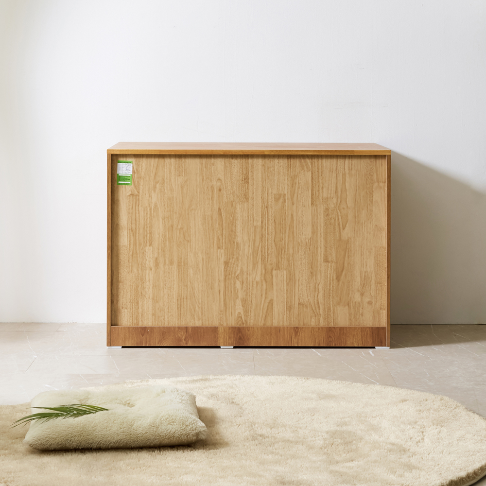 서랍장 속깊은 러버 원목 와이드 광폭 986x500x728mm, 3단, 월넛 - 상세 이미지 5