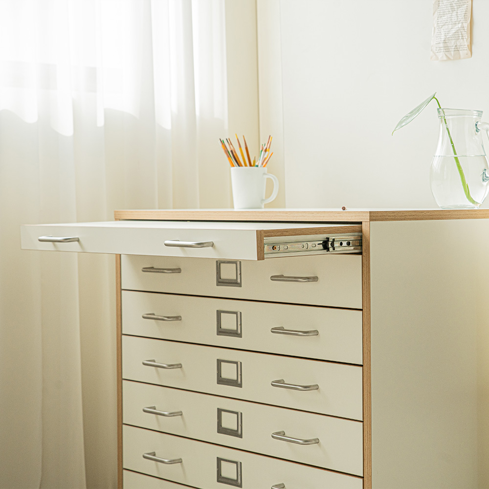 누크 4단 수납 서랍장 지류함 800