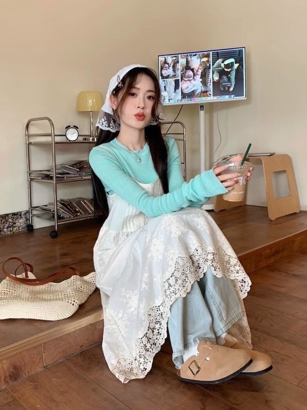 인스타그램 류이서 투피스 여름 청순한 - 상세 이미지 4