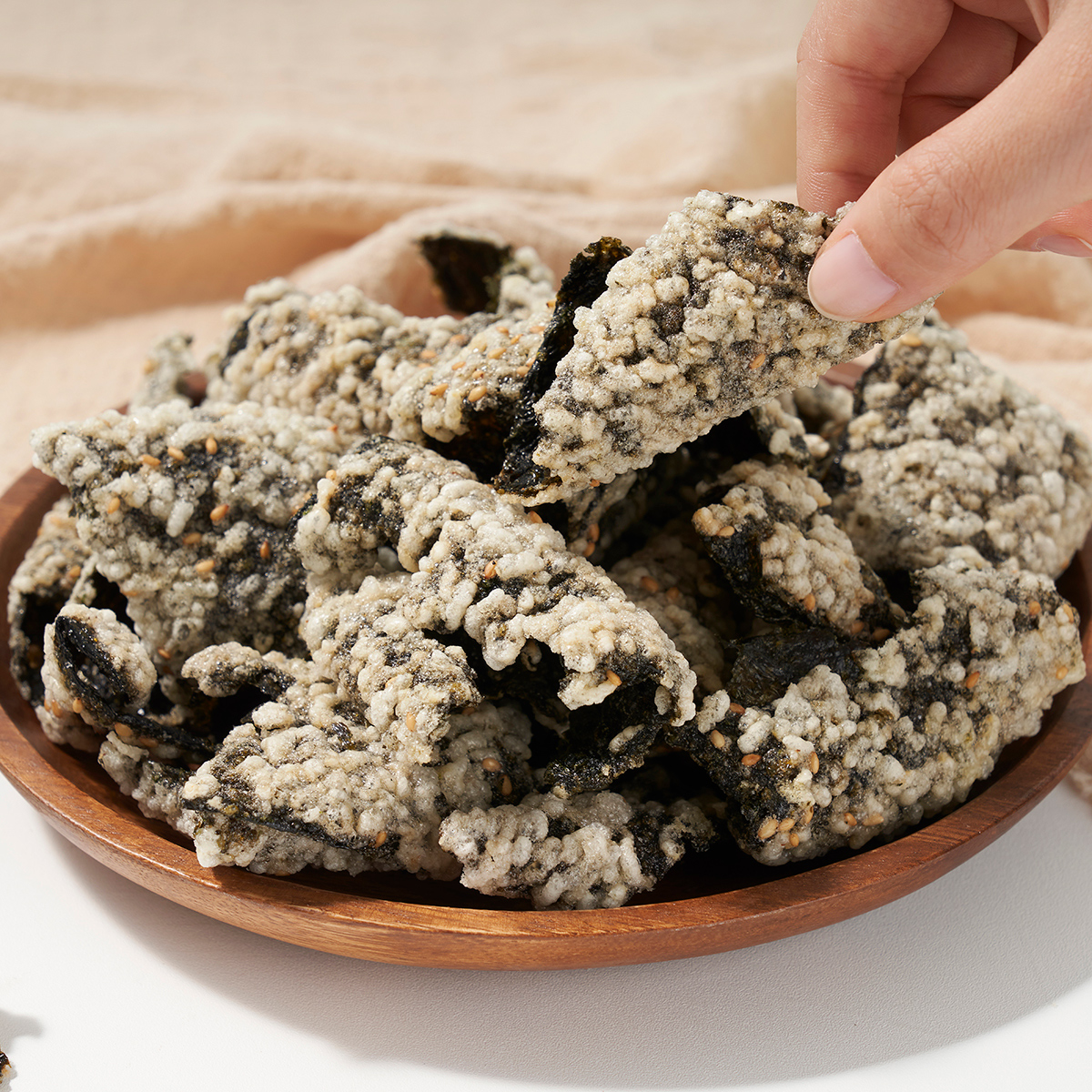 민하네식탁 수제 찹쌀 김부각 50g 2팩 국산 고소한 남원 부각 간식 반찬 맥주안주