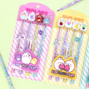 몰랑이 피규어 카트리지 연필 4본 세트 귀여운 캐릭터 문구 초등학생 여아... 실사용 후기 | 효과 있을까? - 상품 이미지 1