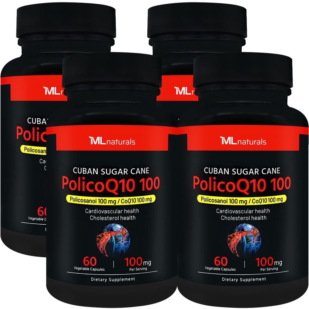 신제품 4병 마이라이프 내추럴스 쿠바산 사탕수수 폴리코큐텐 PolicoQ10 100mg 60 야채캡슐 - 메인 이미지