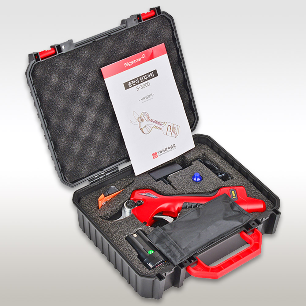 화신 충전전지가위 배터리2개 교체날 여분 1개 S-3000
