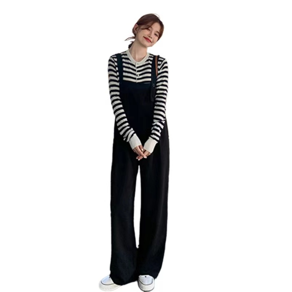 아이유 공항룩 멜빵바지 귀여운 캐주얼 - 상세 이미지 5