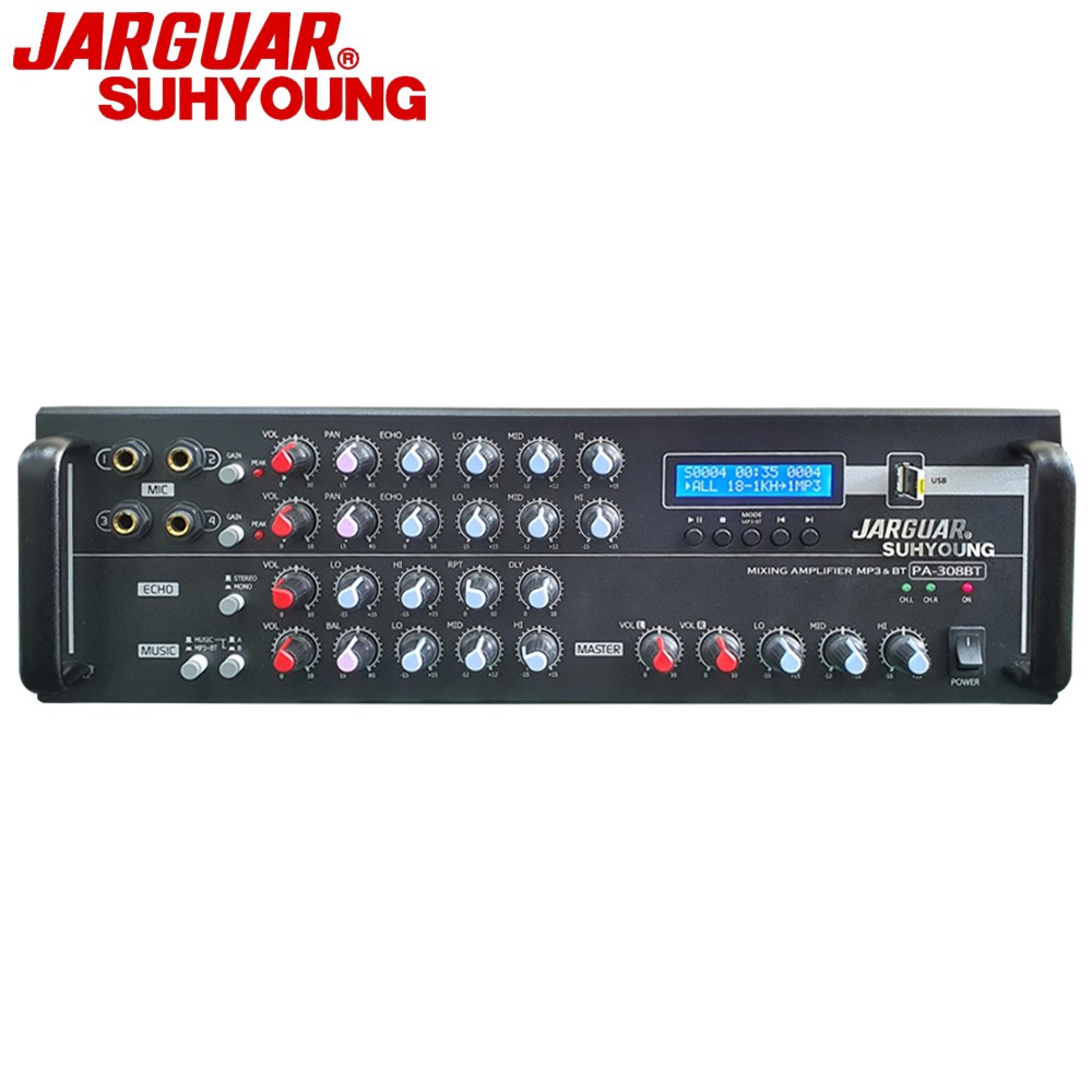 노래방앰프 PA-308BT 320W 2채널 블루투스 앰프 매장 카페 다용도 국산 - 상세 이미지 2