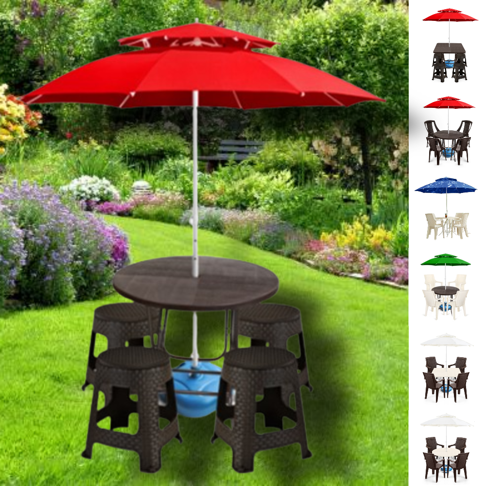 4인용파라솔세트 업소용 편의점 야외 플라스틱테이블의자세트