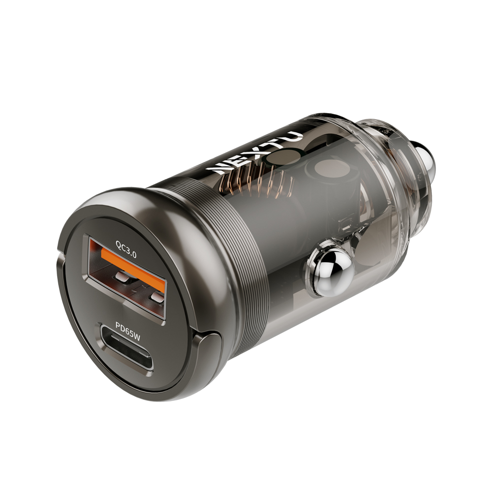 넥스트유 시아잰 차량용 2포트 65W 일체형 매립 시거잭 노트북 충전기 듀얼 C타입