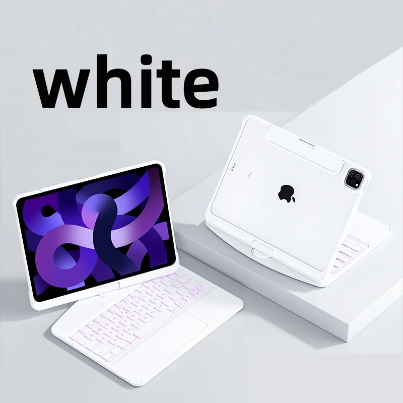 ifacemall 키보드 투명 아이패드 매직키보드 회전 블루투스 키보드 블랙 - 상세 이미지 2