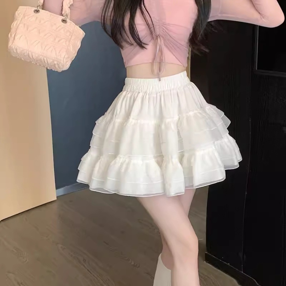 나솔사계 경리 프릴 스커트 귀여운 봄 - 상품 이미지