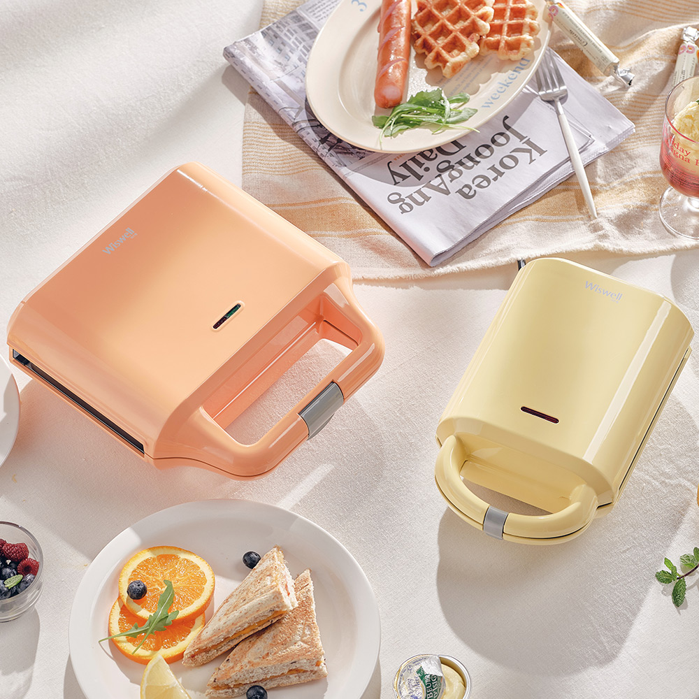 위즈웰 반하다 와플메이커 & 샌드위치 메이커 기계 2in1