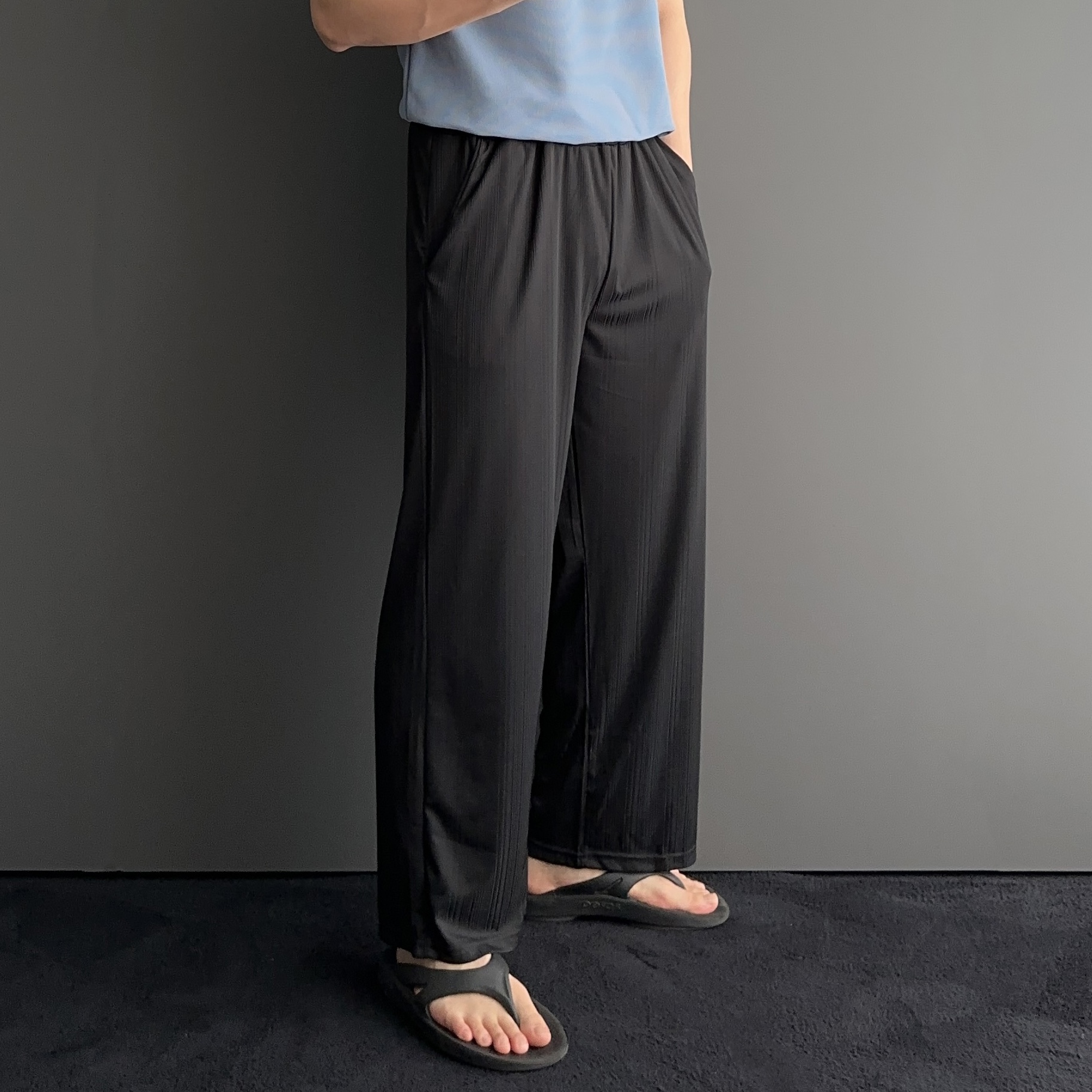 남자플리츠팬츠 남자주름바지 구김없는바지 - 상세 이미지 4