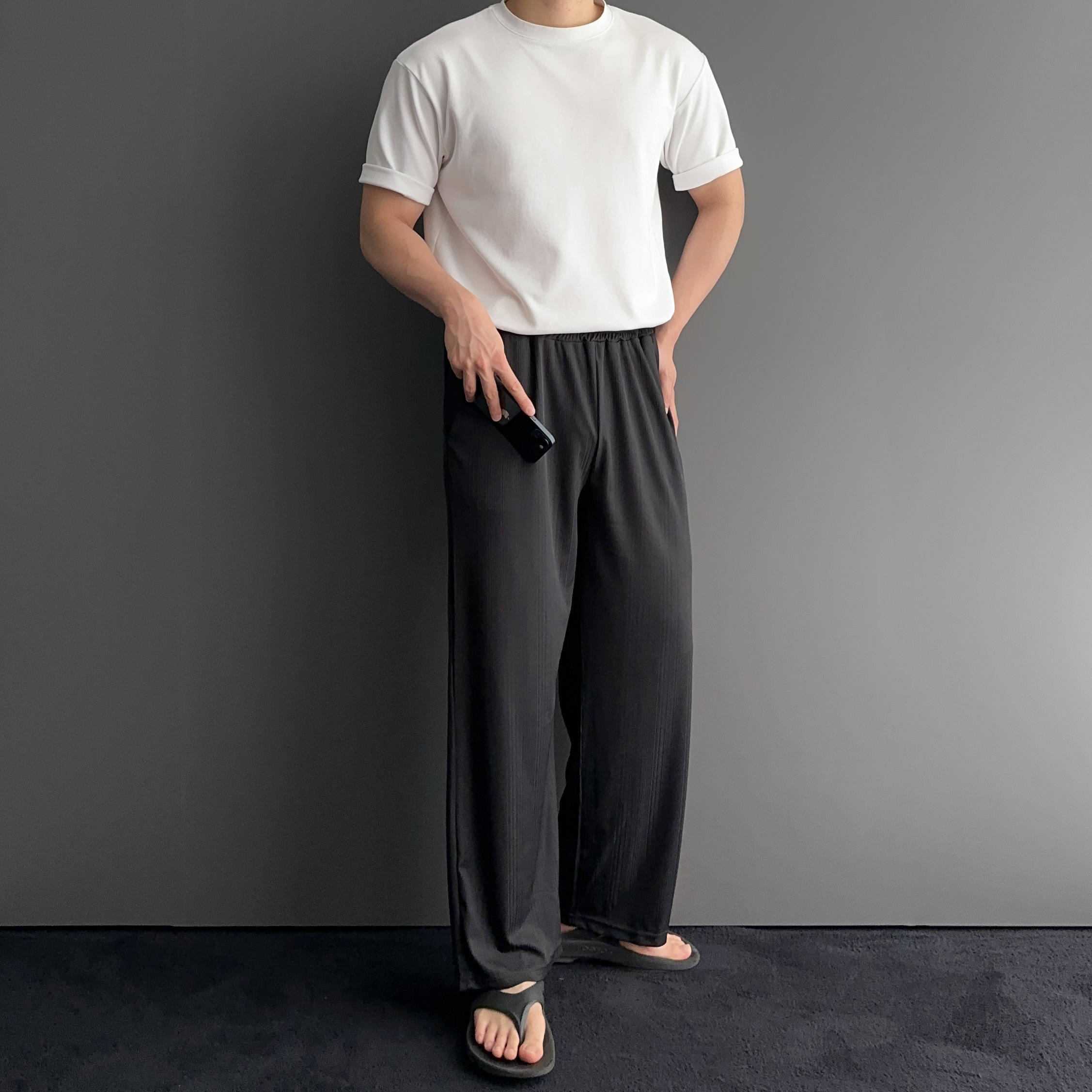 남자플리츠팬츠 남자주름바지 구김없는바지 - 상세 이미지 3