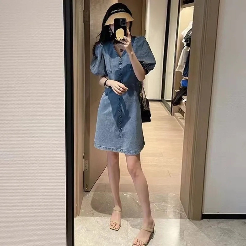 인간적으로 1회 하지원 퍼프 블라우스 유니섹시 데님 - 상세 이미지 2