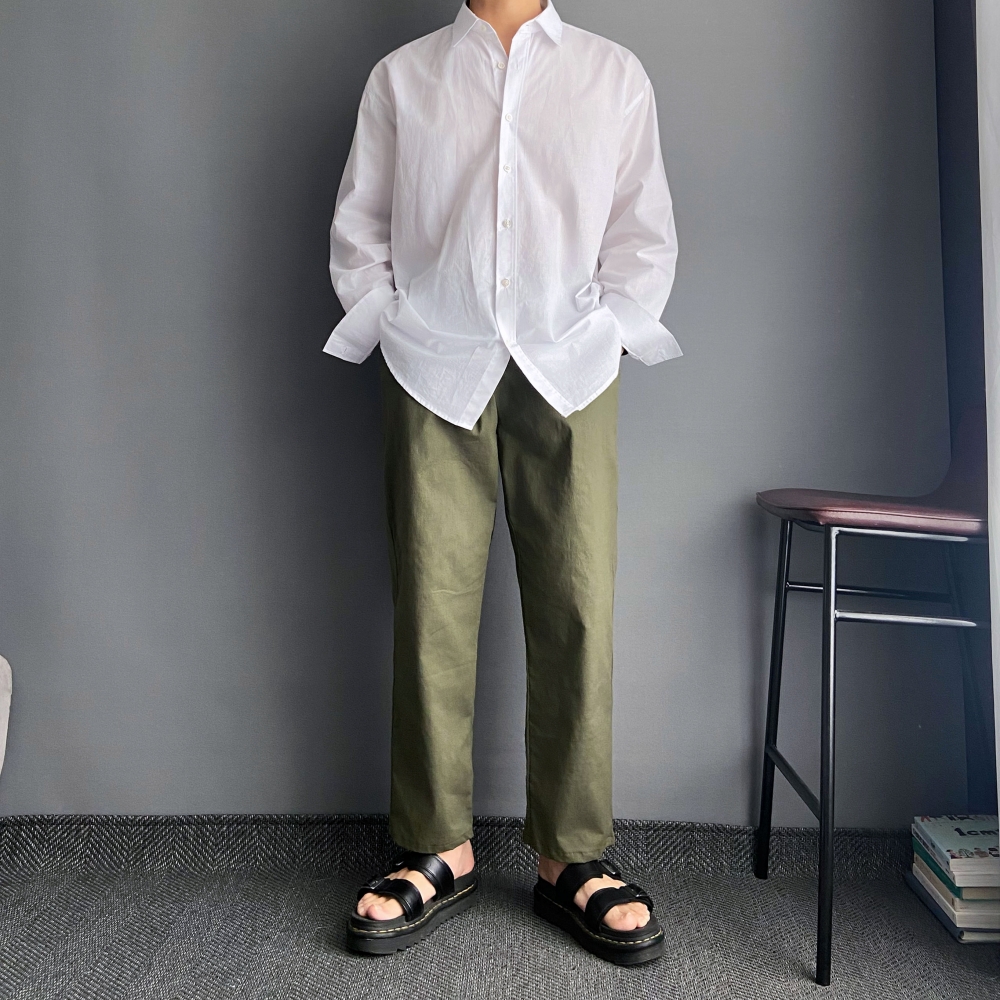 남성마바지 남자린넨바지 흰바지 - 상세 이미지 2