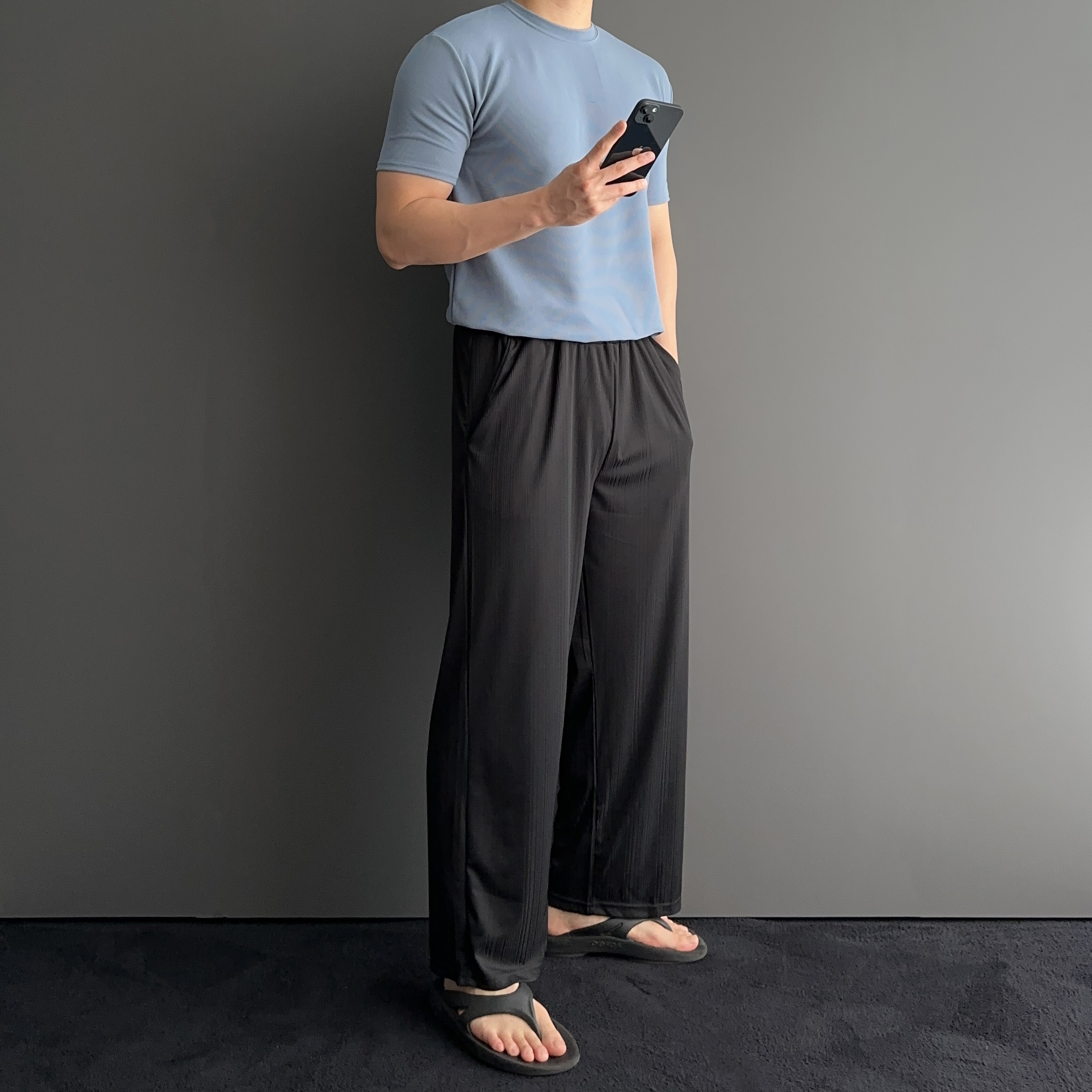 남자플리츠팬츠 남자주름바지 구김없는바지 - 상세 이미지 2