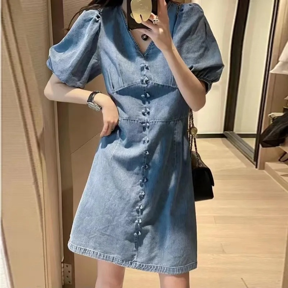 인간적으로 1회 하지원 퍼프 블라우스 유니섹시 데님 - 상세 이미지 3