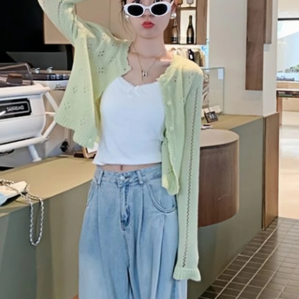 나는 솔로 147화 송해나 펀칭 가디건 간절기 여름 - 메인 이미지