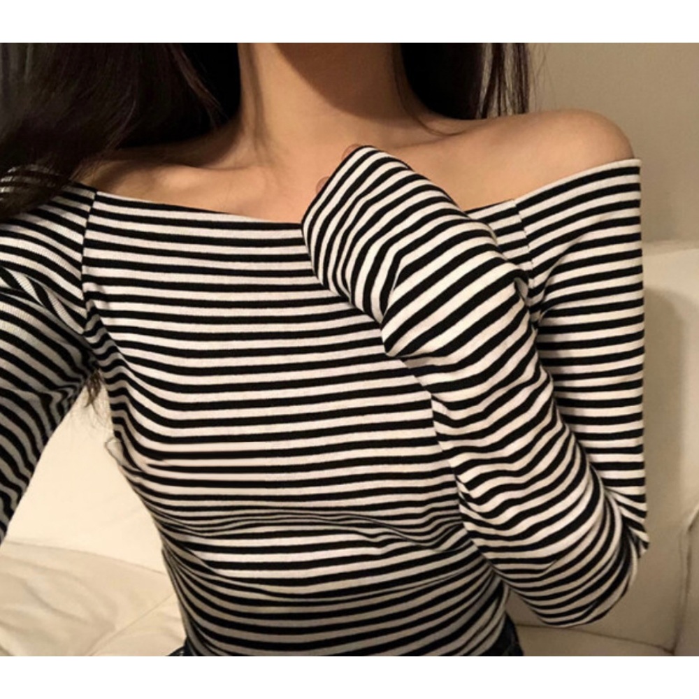 에스파 카리나 인스타그램 오프숄더 y2k 프렌치 - 상세 이미지 4
