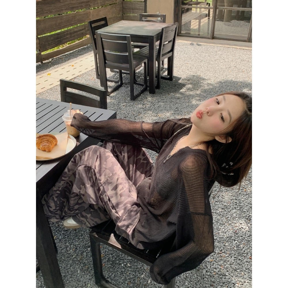 동상이몽2 김윤 339화 브이넥 시스루 티셔츠 루즈핏 우아한 - 상세 이미지 3