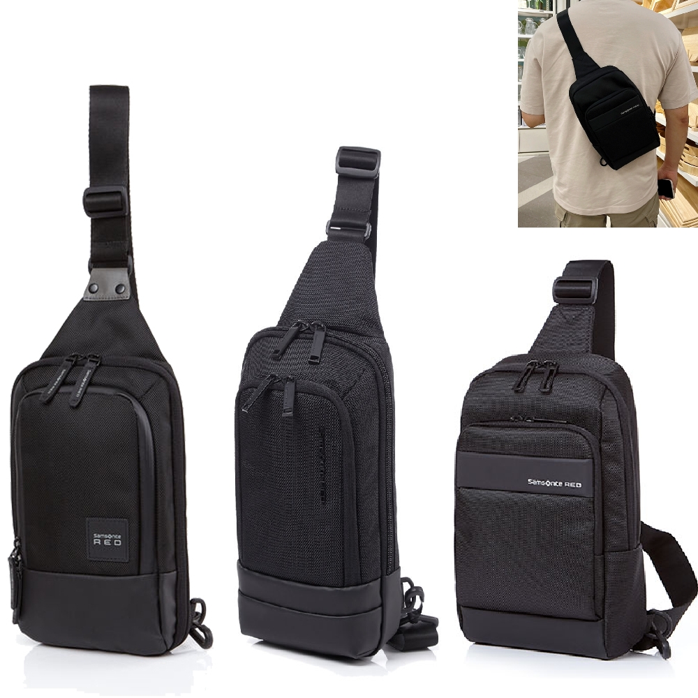 쌤소나이트 레드 남자 슬링백 크로스백 남성 직장인 메신저백 옆으로매는 가방 ASSEL