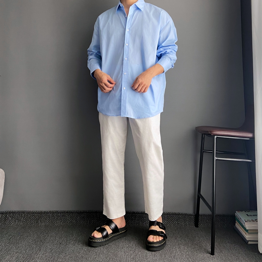 1+1 남성마바지 남자린넨바지 흰바지 이미지 7