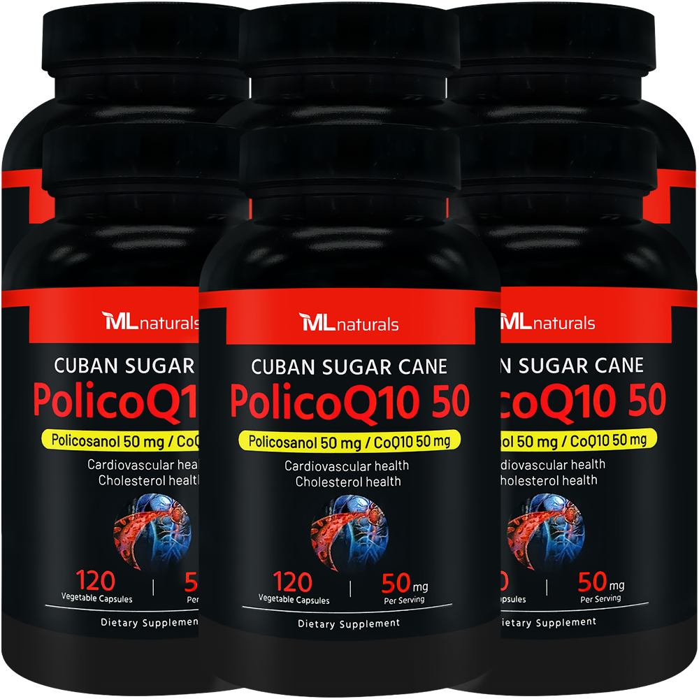 신제품 6병 마이라이프 내추럴스 쿠바산 사탕수수 폴리코큐텐 PolicoQ10 50mg 120 야채캡슐 - 메인 이미지
