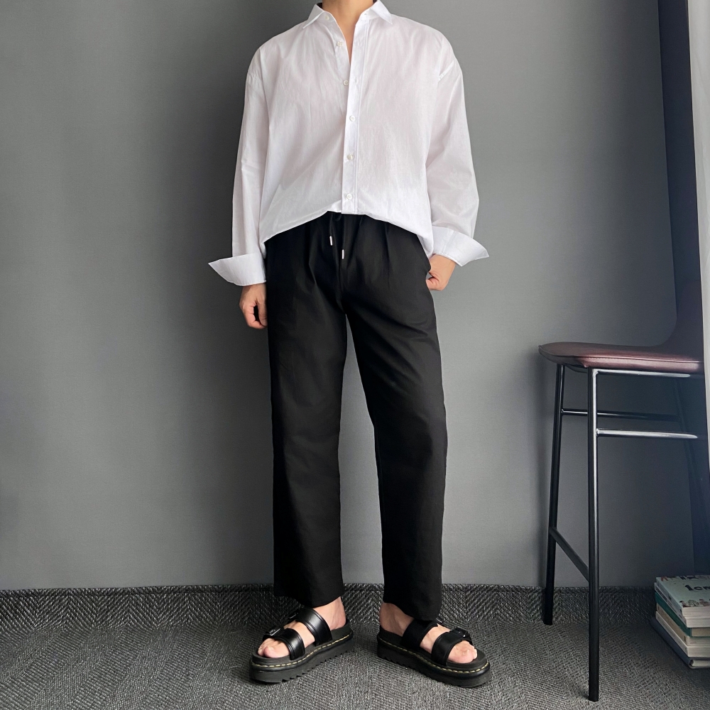 1+1 남성마바지 남자린넨바지 흰바지 이미지 8