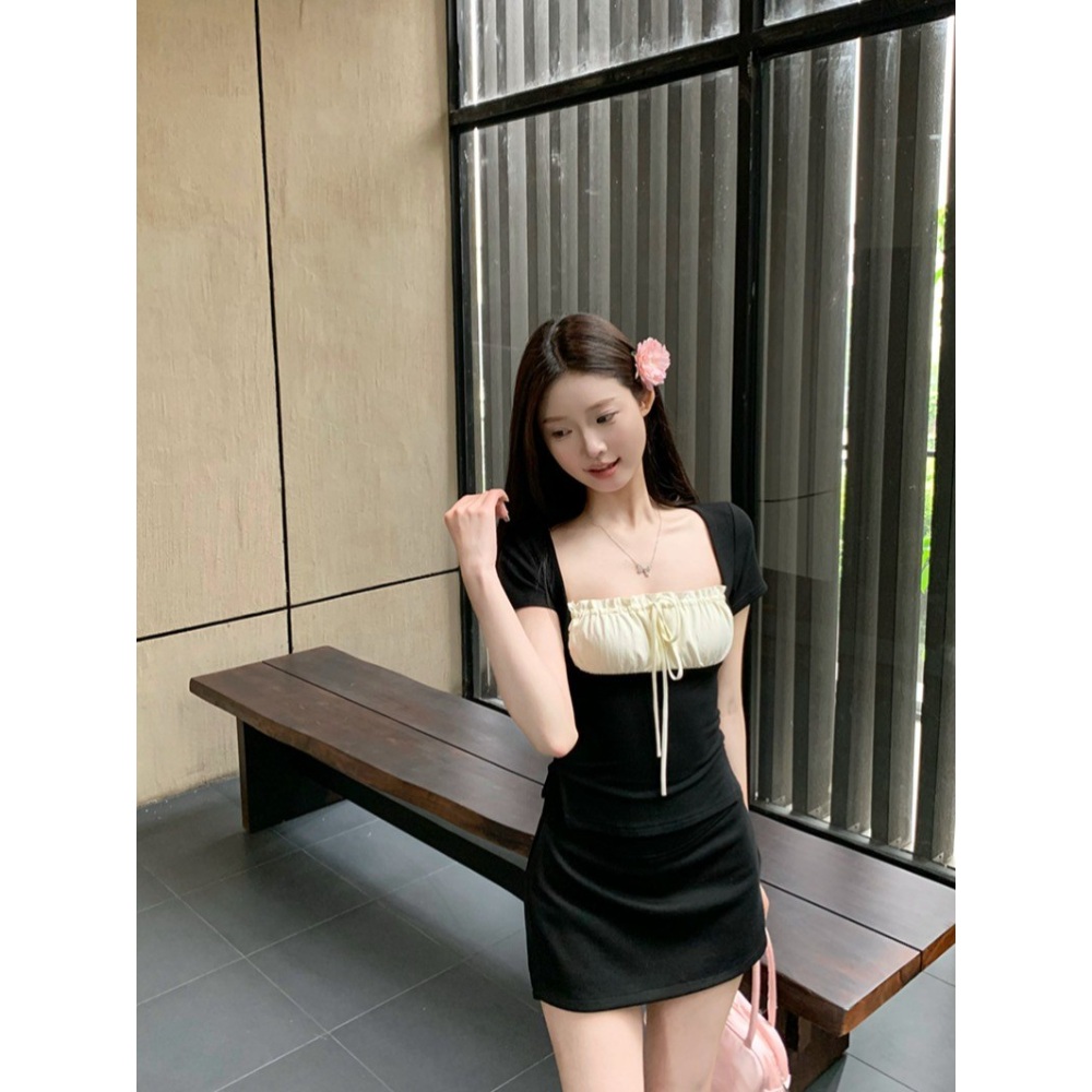 인스타그램 여자아이들 미연 티셔츠 리본 러블리 - 상세 이미지 2